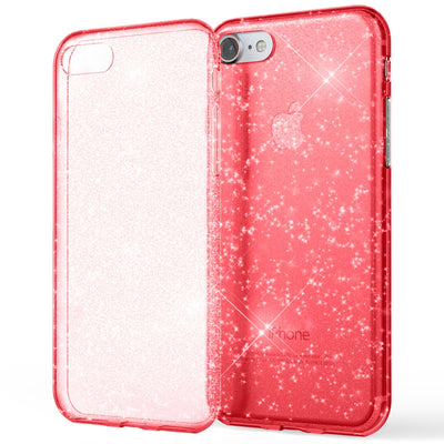 NALIA Glitter Case kompatibel mit iPhone SE 2022 / SE 2020 / 8 / 7 Hülle, Bling Silikon Handyhülle Strass Cover Durchsichtig Dünne Handy-Tasche Schutzhülle Phone Etui Bumper Skin Transparent NALIA Transparente Hülle