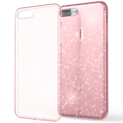 NALIA Glitzerhülle für iPhone 7 Plus / 8 Plus – Funkelndes Silikon Case – DAZZLIN (Transparent & Stoßfest) – Marke aus Berlin Transparent NALIA Transparente Hülle