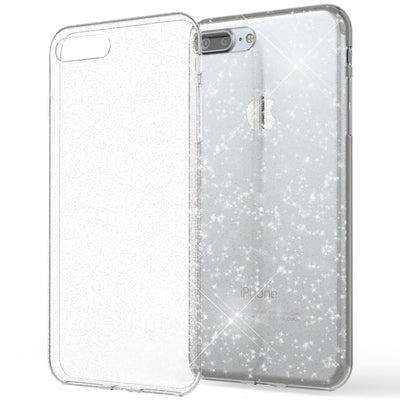 NALIA Glitzerhülle für iPhone 7 Plus / 8 Plus – Funkelndes Silikon Case – DAZZLIN (Transparent & Stoßfest) – Marke aus Berlin Transparent NALIA Transparente Hülle