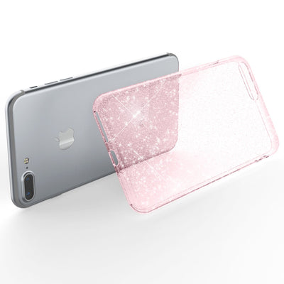 NALIA Glitzerhülle für iPhone 7 Plus / 8 Plus – Funkelndes Silikon Case – DAZZLIN (Transparent & Stoßfest) – Marke aus Berlin Transparent NALIA Transparente Hülle