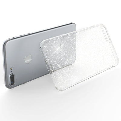NALIA Glitzerhülle für iPhone 7 Plus / 8 Plus – Funkelndes Silikon Case – DAZZLIN (Transparent & Stoßfest) – Marke aus Berlin Transparent NALIA Transparente Hülle