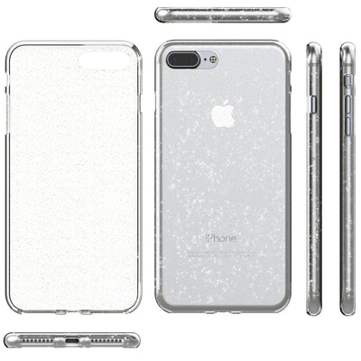 NALIA Glitzerhülle für iPhone 7 Plus / 8 Plus – Funkelndes Silikon Case – DAZZLIN (Transparent & Stoßfest) – Marke aus Berlin Transparent NALIA Transparente Hülle