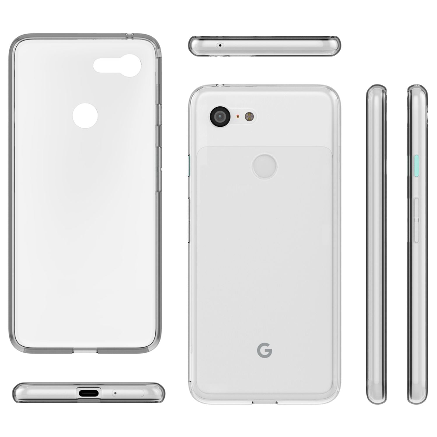 NALIA Handy Hülle für Google Pixel 3, Dünnes TPU Silikon Case Cover Bumper Etui Default Title NALIA Transparente Hülle