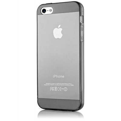 NALIA Handyhülle kompatibel mit iPhone 5 5S SE, Ultra-Slim Silikon Case Cover Schutzhülle Dünn Durchsichtig, Handy-Tasche Telefon-Schale Skin Back-Cover Etui Smart-Phone Bumper - Grau Transparent NALIA SlimFit Hülle
