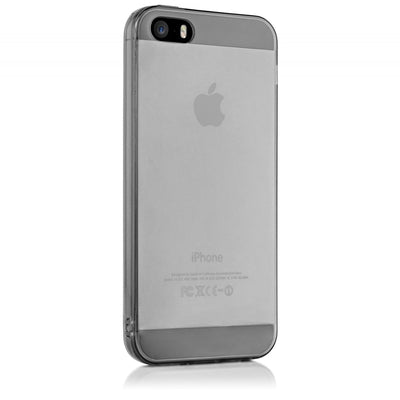 NALIA Handyhülle kompatibel mit iPhone 5 5S SE, Ultra-Slim Silikon Case Cover Schutzhülle Dünn Durchsichtig, Handy-Tasche Telefon-Schale Skin Back-Cover Etui Smart-Phone Bumper - Grau Transparent NALIA SlimFit Hülle