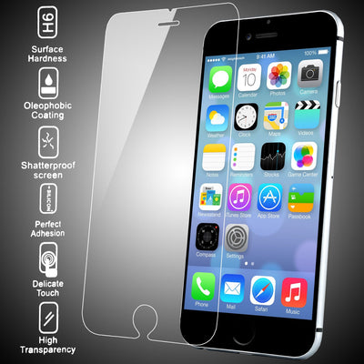 NALIA Schutzglas kompatibel mit iPhone 6 Plus / 6S Plus, 9H Härte Glas-Schutzfolie Displayschutz Hüllen-Kompatibel, Handy-Folie Bildschirm Schutz-Film HD Screen Protector Tempered Glass - Transparent Default Title NALIA GlasSchutz