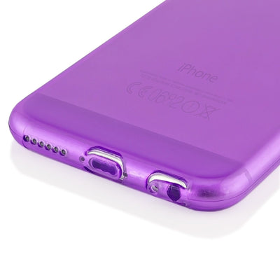 NALIA Handyhülle kompatibel mit iPhone 6 6S, Ultra-Slim Silikon Case Crystal Schutz-Hülle Dünn Durchsichtig, Handy-Tasche Etui Telefon-Schale Back-Cover Thin-Fit Smart-Phone Bumper - Lila Transparent NALIA Transparente Hülle