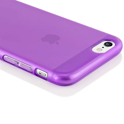 NALIA Handyhülle kompatibel mit iPhone 6 6S, Ultra-Slim Silikon Case Crystal Schutz-Hülle Dünn Durchsichtig, Handy-Tasche Etui Telefon-Schale Back-Cover Thin-Fit Smart-Phone Bumper - Lila Transparent NALIA Transparente Hülle