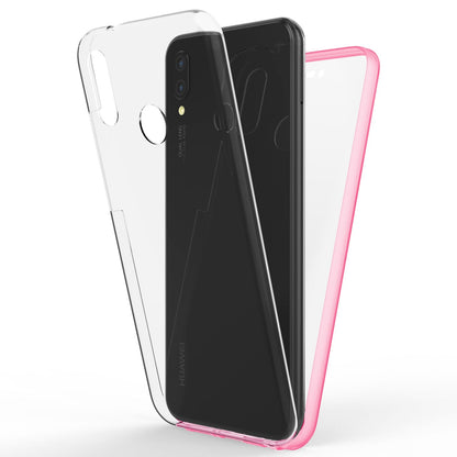 NALIA 360 Grad Handy Hülle für Huawei P20 Lite, Full Cover Case Rundum Bumper Transparent NALIA Transparente Hülle