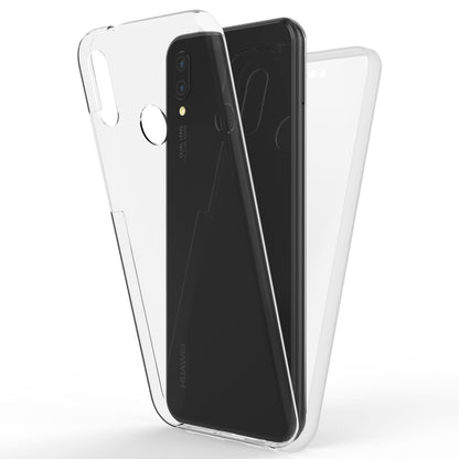 NALIA 360 Grad Handy Hülle für Huawei P20 Lite, Full Cover Case Rundum Bumper Transparent NALIA Transparente Hülle