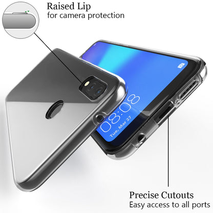 NALIA 360 Grad Handy Hülle für Huawei P20 Lite, Full Cover Case Rundum Bumper Transparent NALIA Transparente Hülle