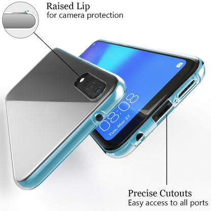 NALIA 360 Grad Handy Hülle für Huawei P20, Full Cover Case Bumper Displayschutz Transparent NALIA Transparente Hülle