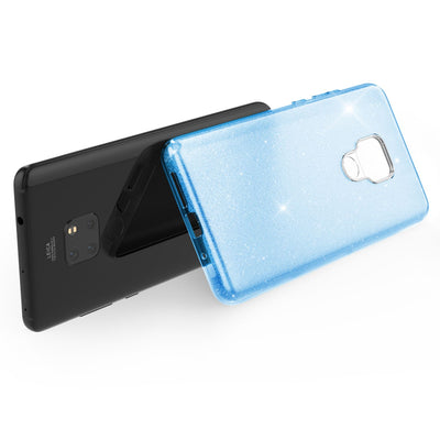 NALIA Glitzerhülle für Huawei Mate 20 – Funkelnder Glitzer-Look & Grip – SHINEPOP (Silikon Case) – Marke aus Berlin Türkis NALIA Protective Hülle