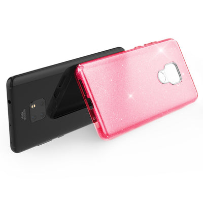 NALIA Glitzerhülle für Huawei Mate 20 – Funkelnder Glitzer-Look & Grip – SHINEPOP (Silikon Case) – Marke aus Berlin Schwarz NALIA Protective Hülle