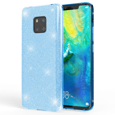 NALIA Glitzerhülle für Huawei Mate 20 Pro – Funkelnder Glitzer-Look & Grip – SHINEPOP (Silikon Case) – Marke aus Berlin Türkis NALIA Protective Hülle