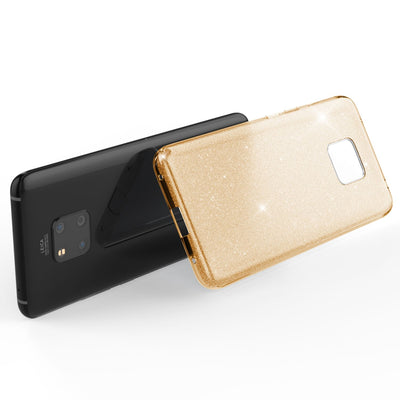 NALIA Glitzerhülle für Huawei Mate 20 Pro – Funkelnder Glitzer-Look & Grip – SHINEPOP (Silikon Case) – Marke aus Berlin Gold NALIA Protective Hülle