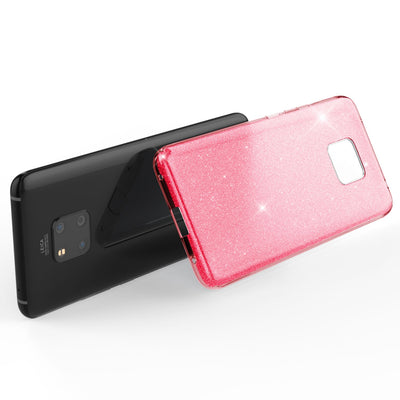 NALIA Glitzerhülle für Huawei Mate 20 Pro – Funkelnder Glitzer-Look & Grip – SHINEPOP (Silikon Case) – Marke aus Berlin Schwarz NALIA Protective Hülle