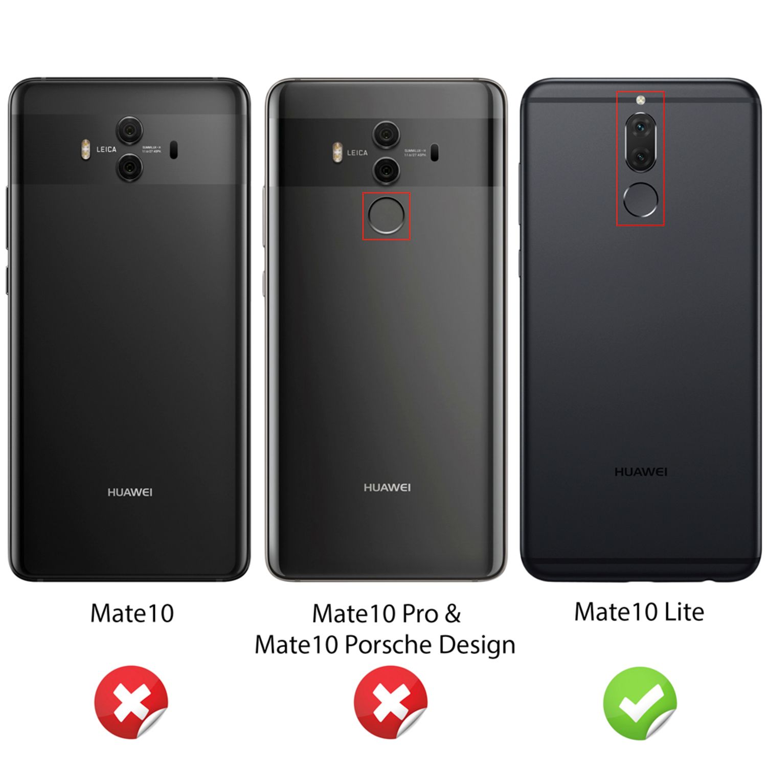 Huawei Mate 10 Lite Hülle 360 Grad Handyhülle von NALIA, Full Cover vorne hinten NALIA