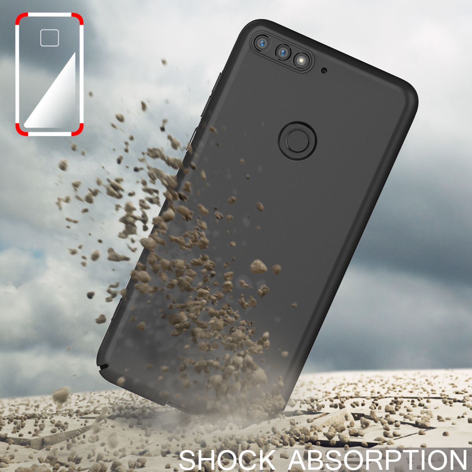 NALIA Handyhülle für Huawei Y7 (2018), Dünne Hard Case Schutz Hülle Slim Cover NALIA SlimFit Hülle