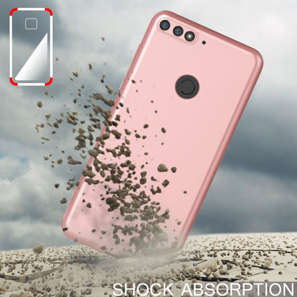 NALIA Handyhülle für Huawei Y7 (2018), Dünne Hard Case Schutz Hülle Slim Cover Rose Gold NALIA SlimFit Hülle