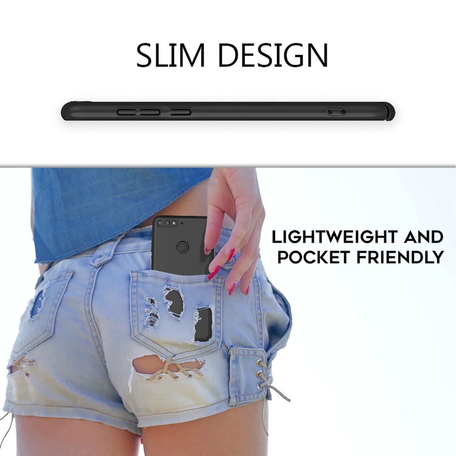 NALIA Handyhülle für Huawei Y7 (2018), Dünne Hard Case Schutz Hülle Slim Cover NALIA SlimFit Hülle