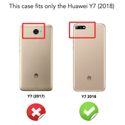 NALIA Handyhülle für Huawei Y7 (2018), Dünne Hard Case Schutz Hülle Slim Cover Rose Gold NALIA SlimFit Hülle
