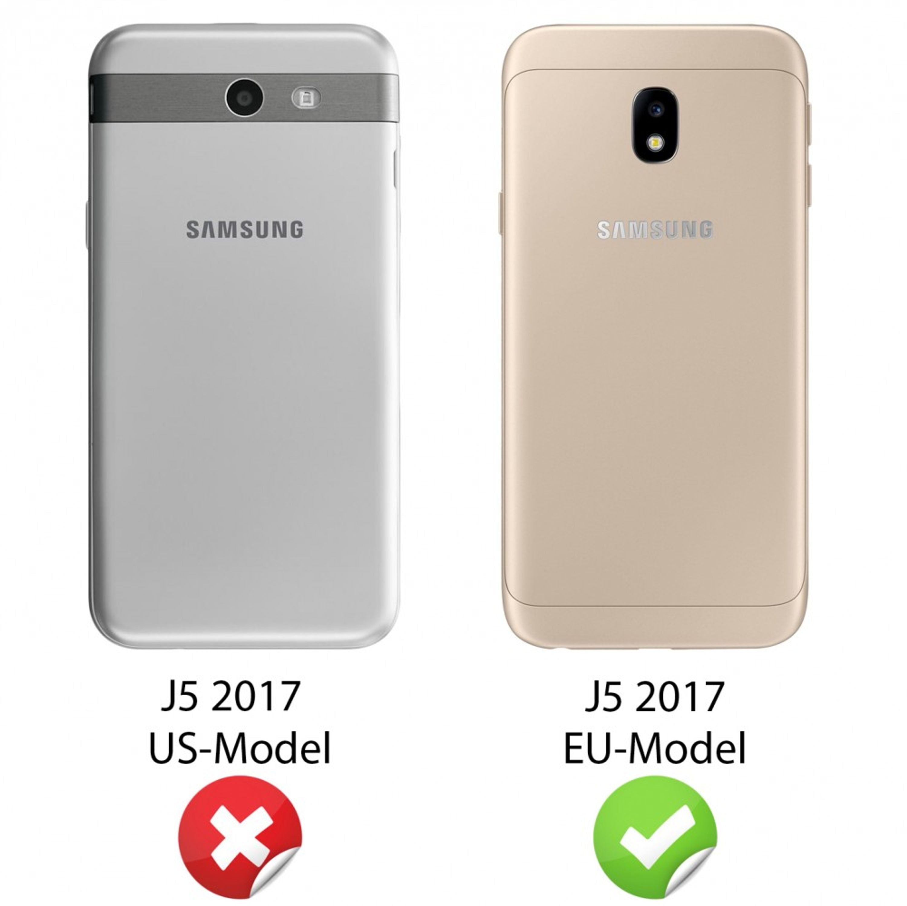 NALIA Handy Hülle für Samsung Galaxy J5 2017 (EU-Modell), TPU Silikon Case Cover NALIA