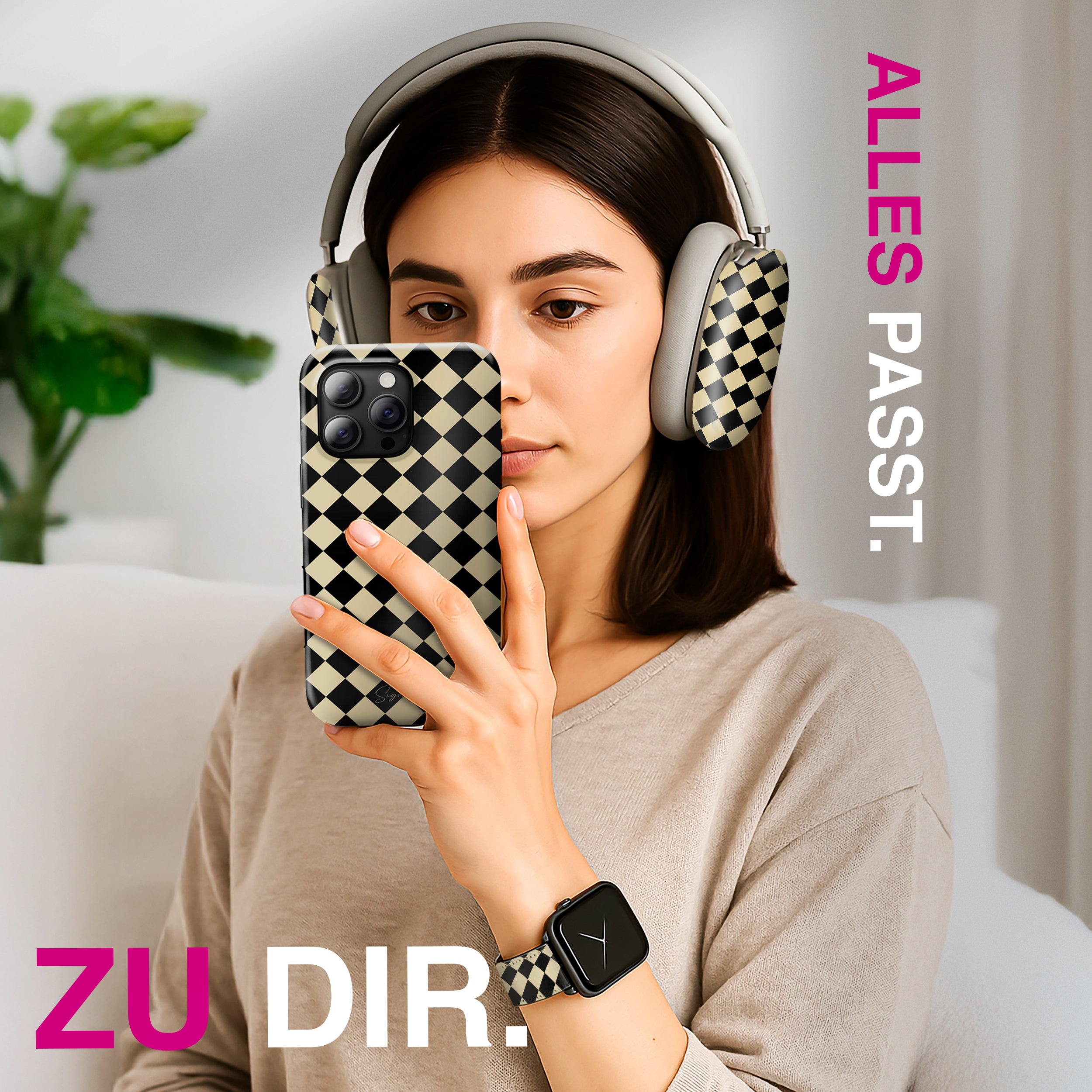 Soho - Apple Watch Armband 44-49mm & 42 (Serie 1-3) 44-49mm & 42 (Serie 1-3) Matt Rose Gold NALIA Kunstleder Armband