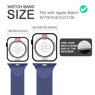 NALIA Milanaise Edelstahl Smart Watch Armband kompatibel mit Apple Watch Armband SE & Series 8/7/6/5/4/3/2/1, 38mm 40mm 41mm, iWatch-Band Magnet-Verschluss, Metall Blau NALIA Metall Armband