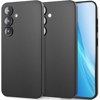 NALIA Ultra Slim Hardcase für Samsung Galaxy S25 – Matt & 0.3mm Dünn – PHANTOM (Hauchdünnes Cover & Kamera-Vollschutz) – Marke aus Berlin Schwarz Opak NALIA SlimFit Hülle