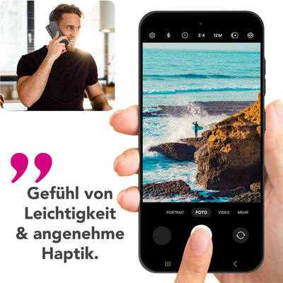 NALIA Ultra Slim Hardcase für Samsung Galaxy S25 – Matt & 0.3mm Dünn – PHANTOM (Hauchdünnes Cover & Kamera-Vollschutz) – Marke aus Berlin Schwarz Opak NALIA SlimFit Hülle