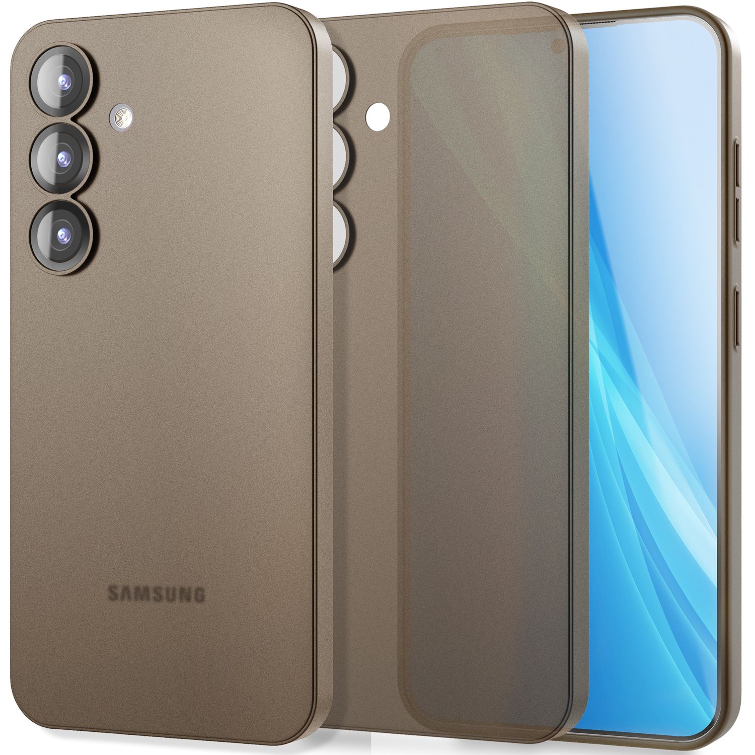 NALIA Phantom für Samsung Galaxy S25 Hülle, Extrem Dünnes 0,3mm Hardcase, Mattierte Schutzhülle, Fingerabdruck-Resistent, Minimalistisch, Federleichte Handyhülle