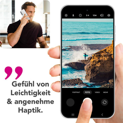 NALIA Ultra Slim Hardcase für Samsung Galaxy S25 – Matt & 0.3mm Dünn – PHANTOM (Hauchdünnes Cover & Kamera-Vollschutz) – Marke aus Berlin Weiß Transparent NALIA SlimFit Hülle