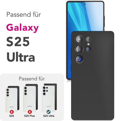 NALIA Ultra Slim Hardcase für Samsung Galaxy S25 Ultra – Matt & 0.3mm Dünn – PHANTOM (Hauchdünnes Cover & Kamera-Vollschutz) – Marke aus Berlin Schwarz Opak NALIA SlimFit Hülle