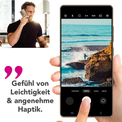 NALIA Ultra Slim Hardcase für Samsung Galaxy S25 Ultra – Matt & 0.3mm Dünn – PHANTOM (Hauchdünnes Cover & Kamera-Vollschutz) – Marke aus Berlin Taupe Transparent NALIA SlimFit Hülle