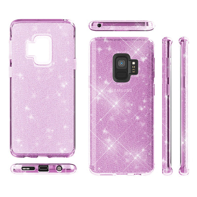 NALIA Glitzerhülle für Samsung Galaxy S9 – Funkelnder Glitzer-Look & Grip – SHINEPOP (Silikon Case) – Marke aus Berlin Gold NALIA Protective Hülle