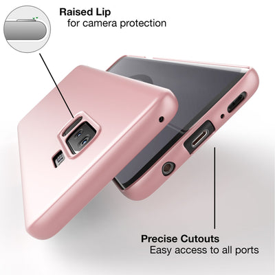 NALIA Ultra Slim Hardcase für Samsung Galaxy S9 Plus – Anti-Fingerabdruck & 0.5mm Dünn – PUREFIT (Matt & Leicht) – Marke aus Berlin Rose Gold NALIA SlimFit Hülle