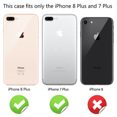 NALIA Silikonhülle für iPhone 7 Plus / 8 Plus – Rutschfest & Matt – VORTEX (Gebürstete Optik & Carbon Design) – Marke aus Berlin Schwarz NALIA Protective Hülle