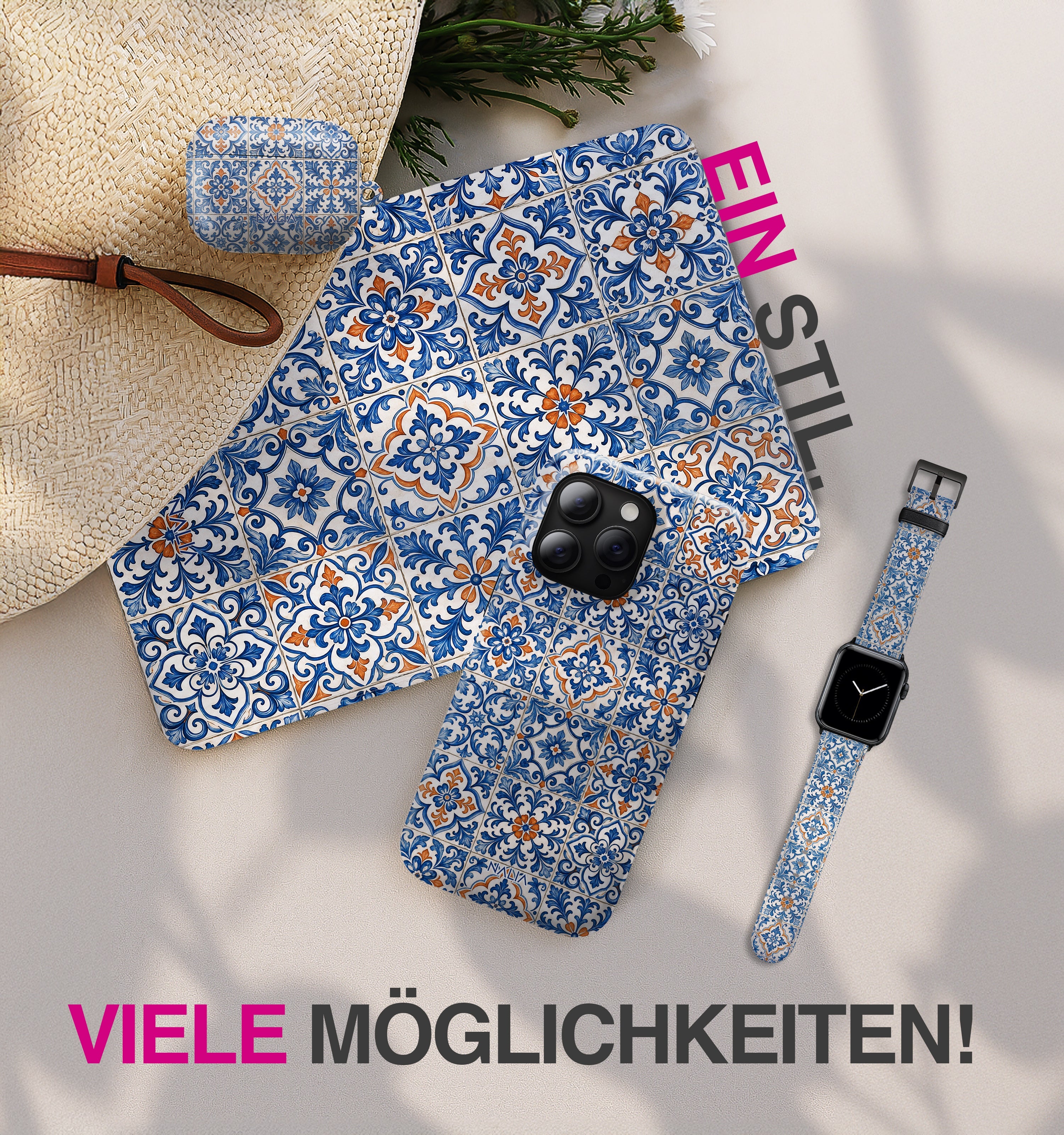 Azulejo - iPad Pro 13 (8th Gen) Hülle NALIA Protective Hülle