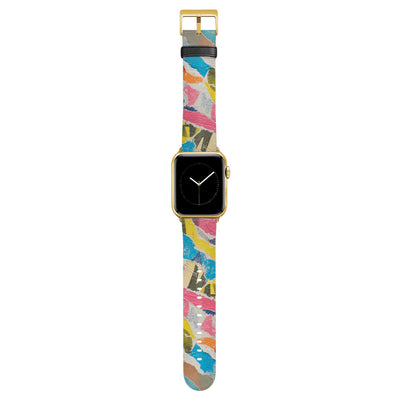 Litfass - Apple Watch Armband 44/45/46/49mm 44 45 46 49mm Gold Matte NALIA Kunstleder Armband