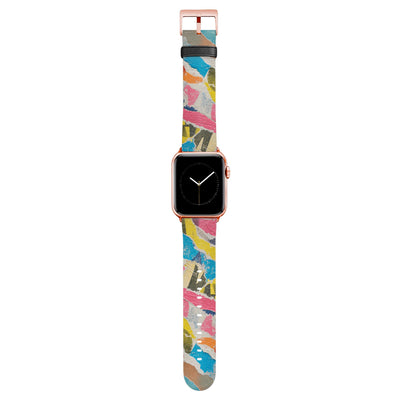 Litfass - Apple Watch Armband 38/40/41/42mm 38 40 41 42mm Rose Gold Matte NALIA Kunstleder Armband