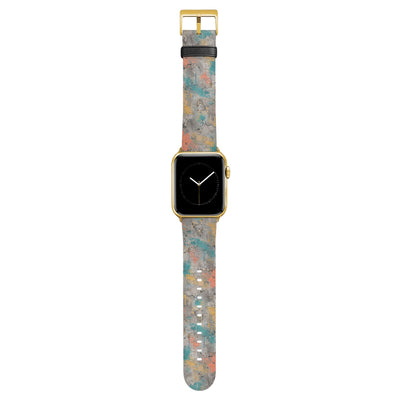 Platte - Apple Watch Armband 44/45/46/49mm 44 45 46 49mm Gold Matte NALIA Kunstleder Armband