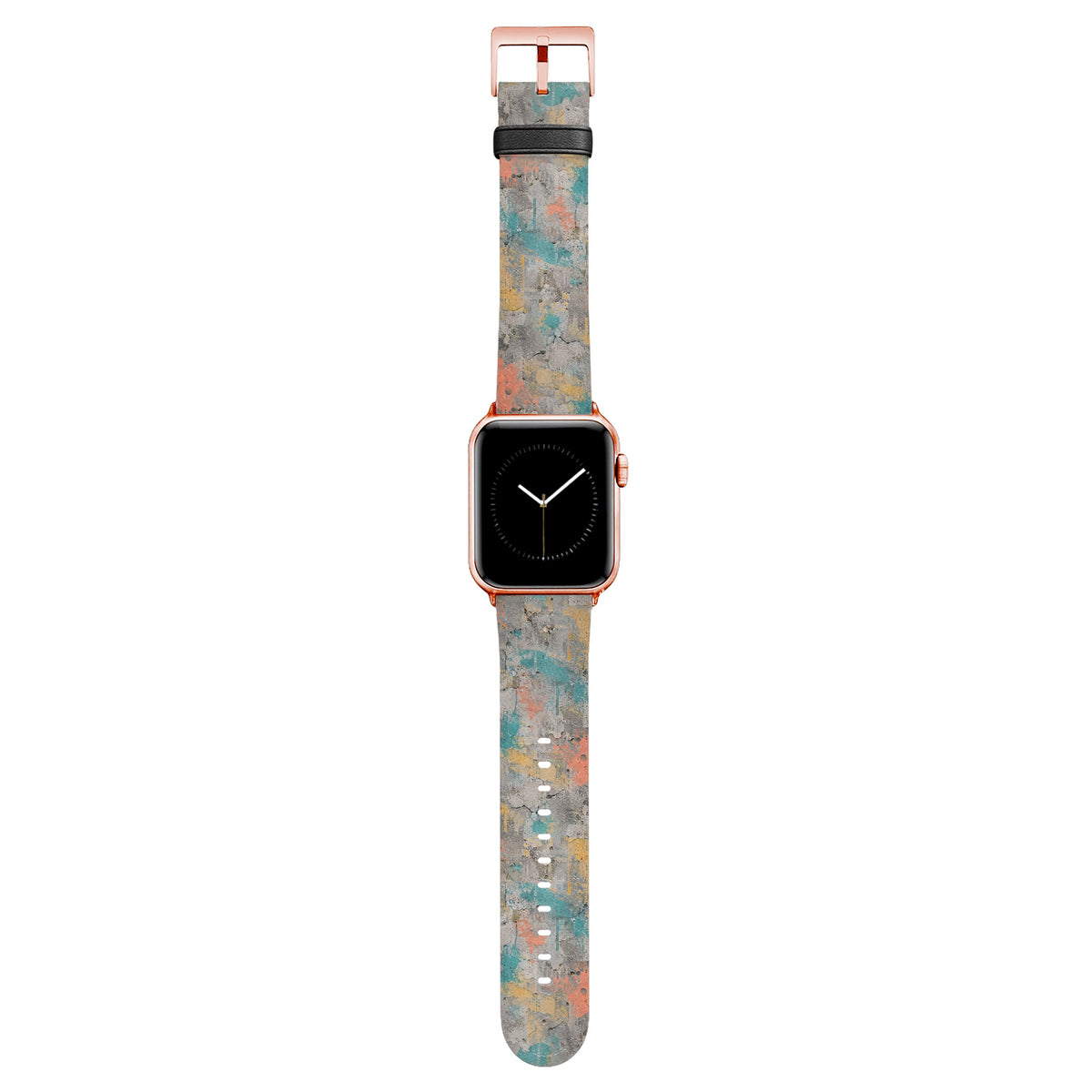 Platte - Apple Watch Armband 44/45/46/49mm 44 45 46 49mm Rose Gold Matte NALIA Kunstleder Armband