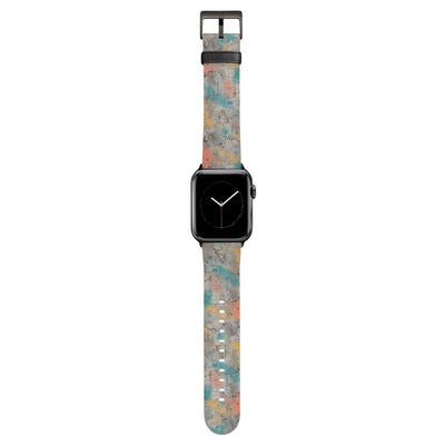 Platte - Apple Watch Armband 44/45/46/49mm 44 45 46 49mm Black Matte NALIA Kunstleder Armband