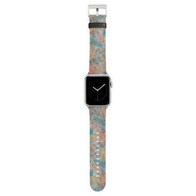 Platte - Apple Watch Armband 44/45/46/49mm 44 45 46 49mm Silver Matte NALIA Kunstleder Armband
