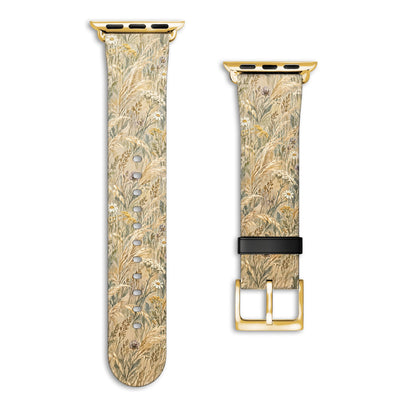 Rollfeld - Apple Watch Armband 44/45/46/49mm 44 45 46 49mm Gold Matte NALIA Kunstleder Armband