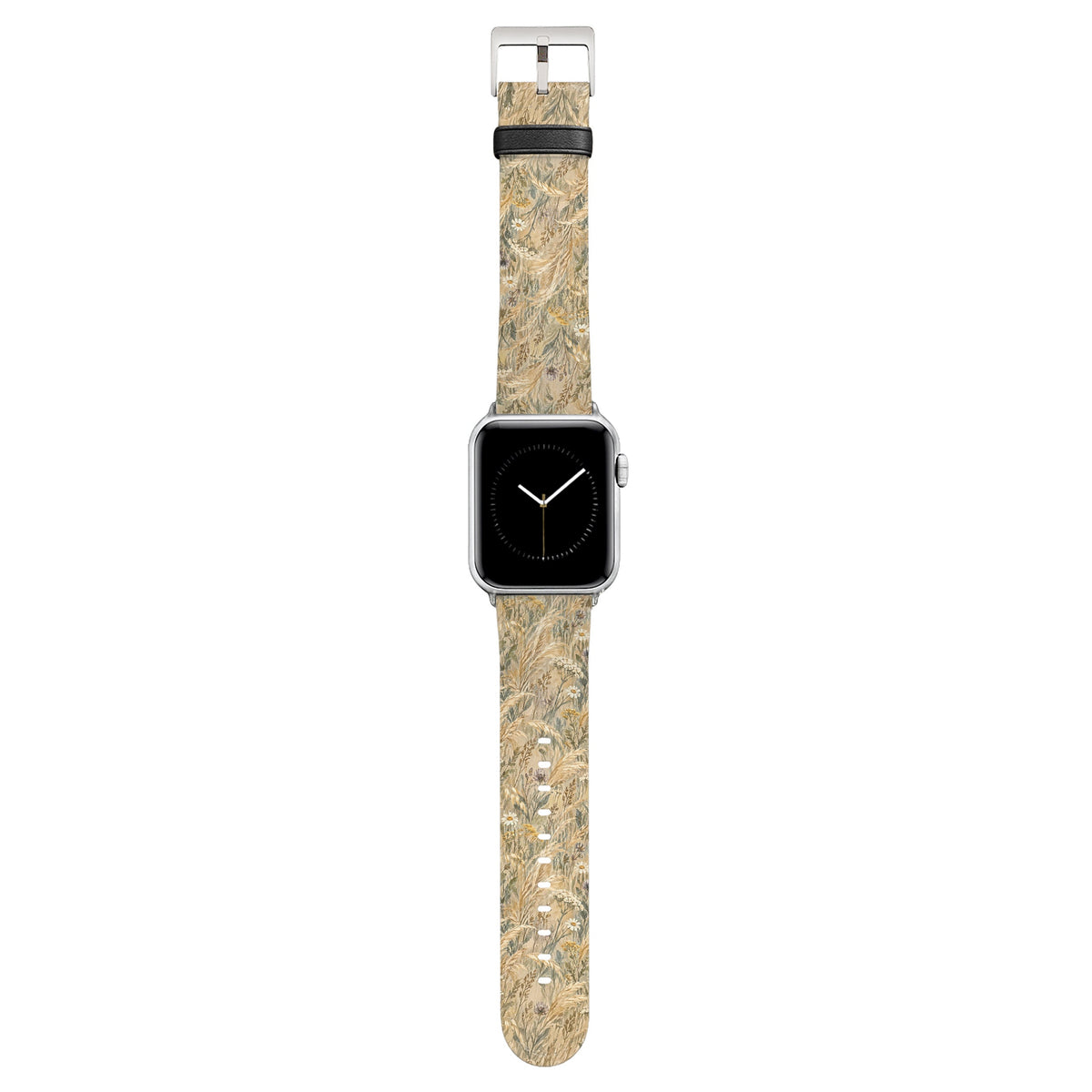 Rollfeld - Apple Watch Armband 38/40/41/42mm 38 40 41 42mm Silver Matte NALIA Kunstleder Armband