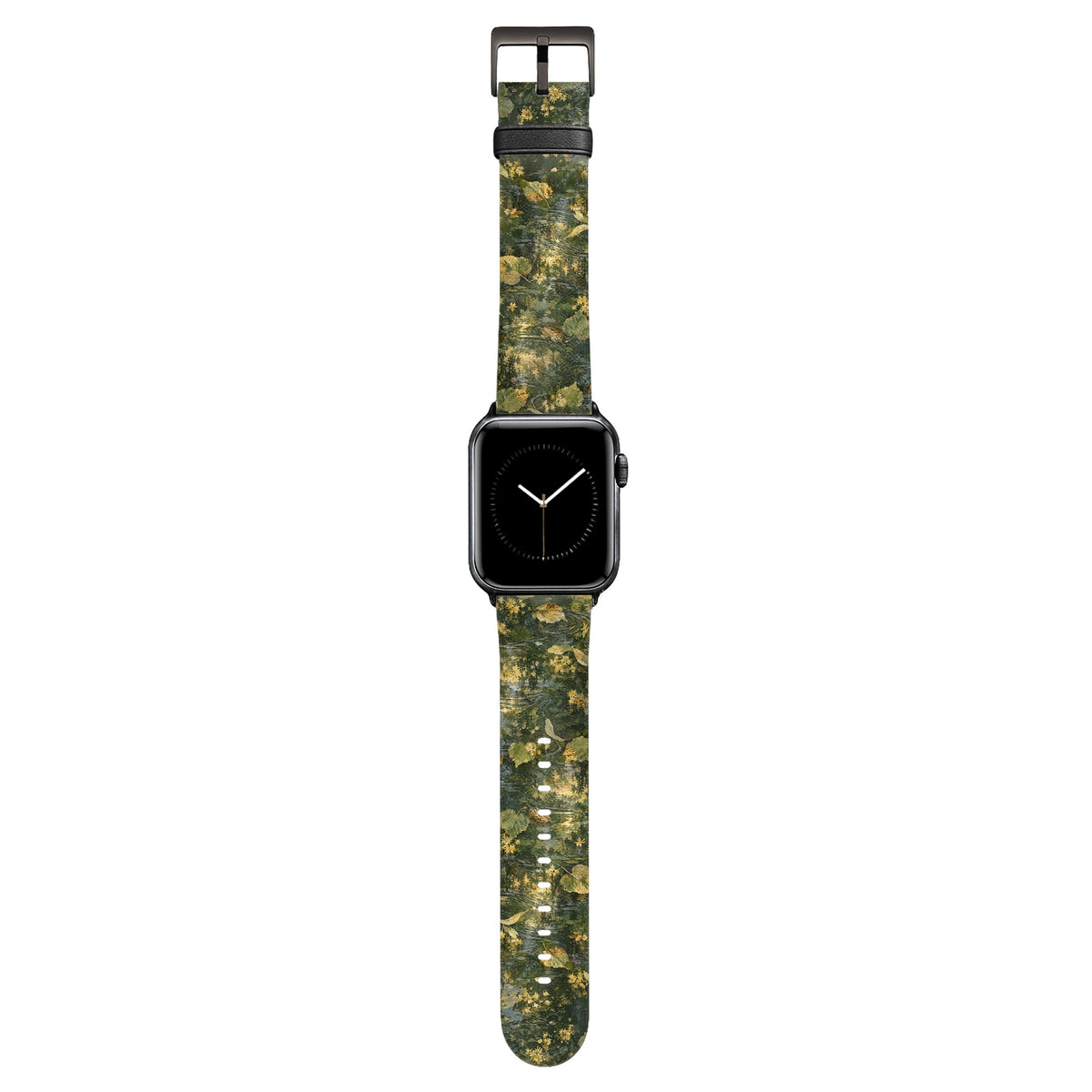 Landwehr - Apple Watch Armband 44/45/46/49mm 44 45 46 49mm Black Matte NALIA Kunstleder Armband