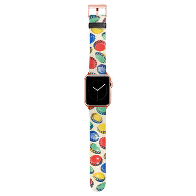 Kronkorken - Apple Watch Armband 44/45/46/49mm 44 45 46 49mm Rose Gold Matte NALIA Kunstleder Armband