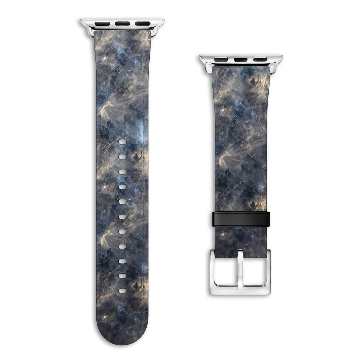Tanzfläche - Apple Watch Armband 44/45/46/49mm 44 45 46 49mm Silver Matte NALIA Kunstleder Armband